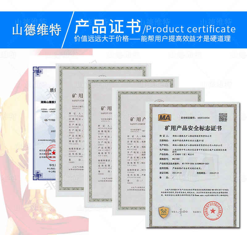 礦用錨索測力計(jì)安標(biāo)證書